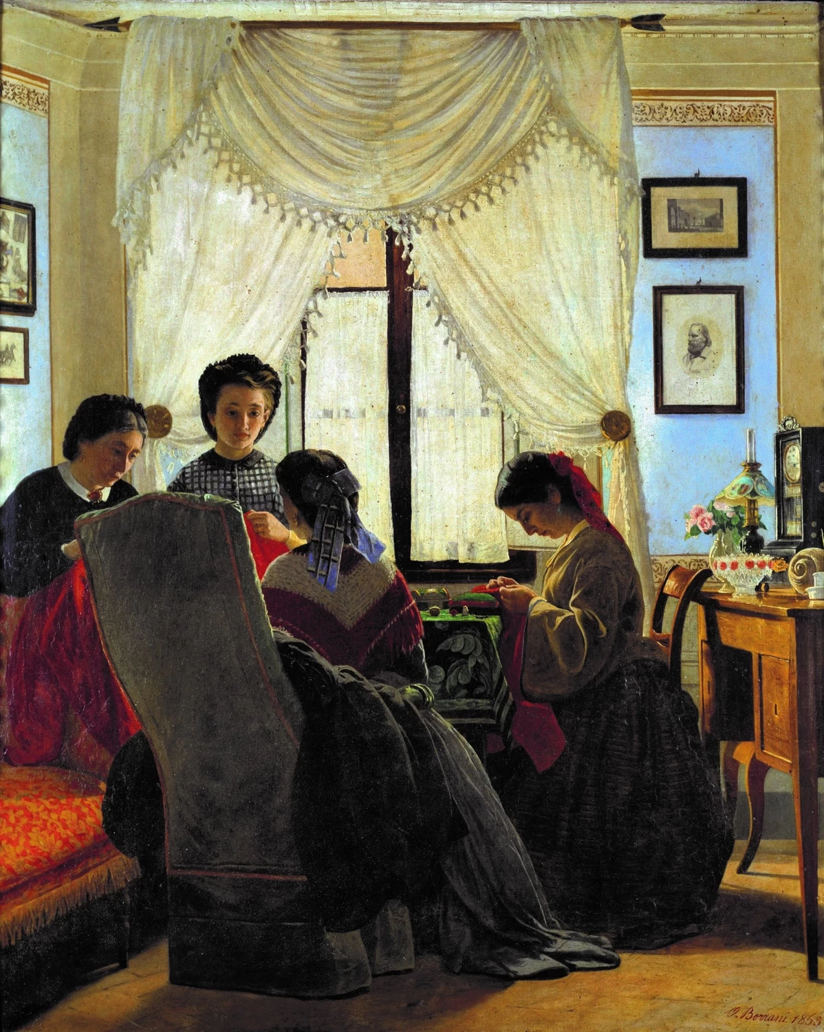 Cucitrici di camicie rosse, 1863